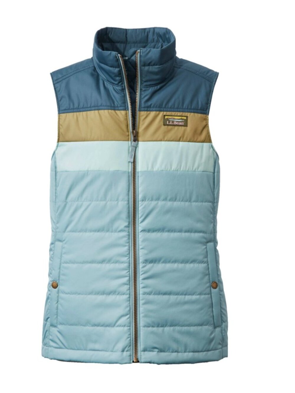 L.L.Bean Women's Mountain Classic Puffer Vest in Colorblock | Size XS